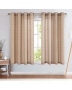 Taupe Linen and Cotton Blend Curtains